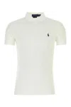 POLO RALPH LAUREN WHITE STRETCH PIQUET POLO SHIRT