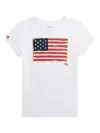 Polo Ralph Lauren Flag-logo Cotton T-shirt In White