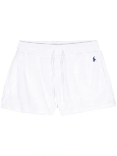 Polo Ralph Lauren Terry-cloth Track Shorts In White