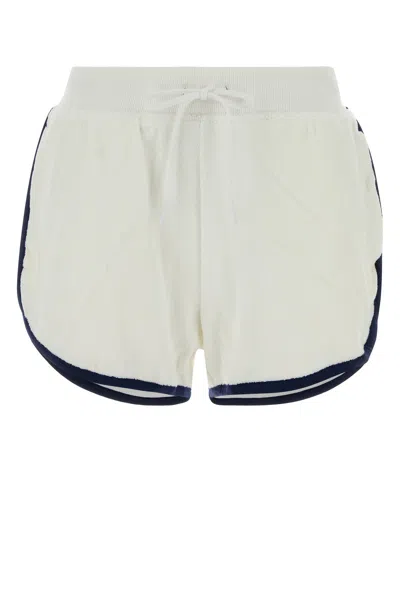 Polo Ralph Lauren Terry Cloth Shorts Contrast Trim Design In White