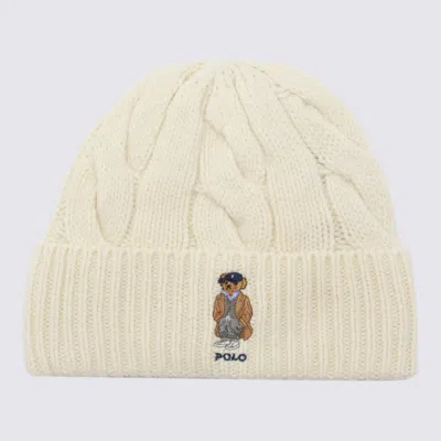 POLO RALPH LAUREN WHITE WOOL HAT