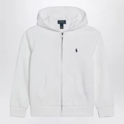 Polo Ralph Lauren Ralph Lauren Kids Logo Embroidered Zipped Hoodie In White