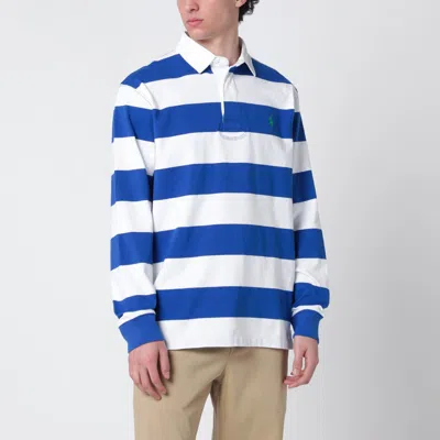Polo Ralph Lauren White/blue Striped Classic Fit Polo Shirt In Multi