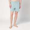 Polo Ralph Lauren Mens Traveller Striped Swim Shorts Raft Green Seersucker Xxl In Green