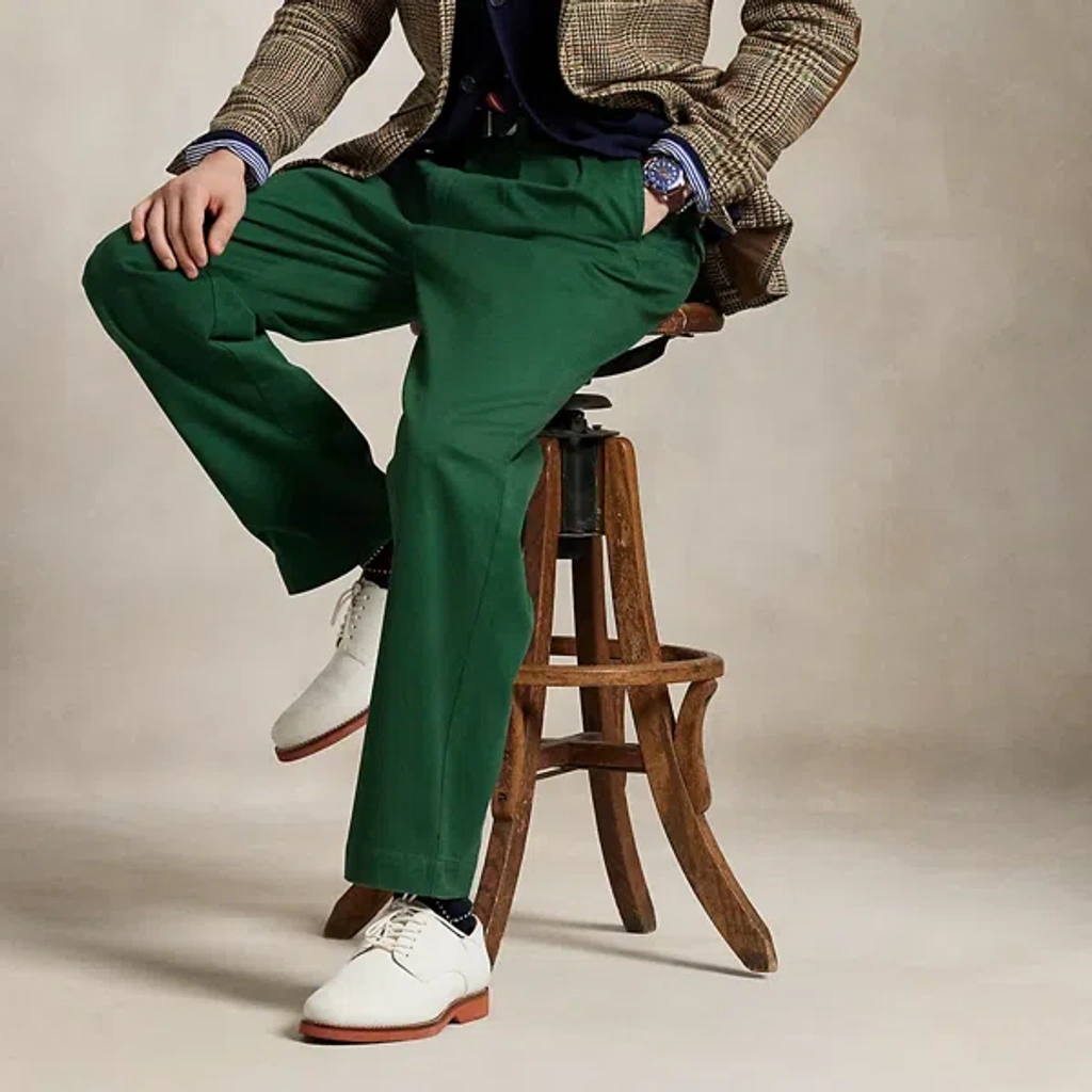 Polo Ralph Lauren Whitman Relaxed Fit Pleated Chino Pant In Kelly