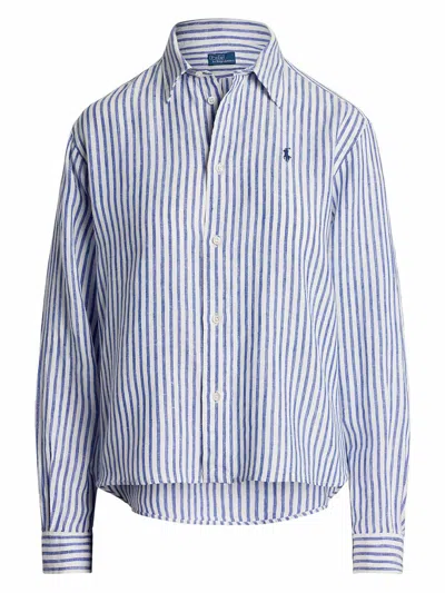 POLO RALPH LAUREN POLO RALPH LAUREN WIDE AND SHORT VICHY LINEN SHIRT