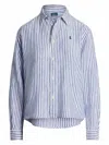 Polo Ralph Lauren Multicolor Striped Linen Shirt With Button-down Front In Multicolor