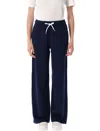 Polo Ralph Lauren Navy Blue Cotton Blend Joggers In Black