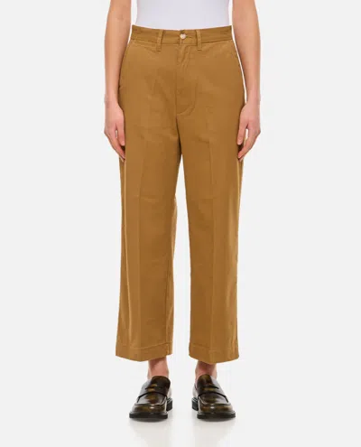 Polo Ralph Lauren Wide Leg Chino Pants In Brown
