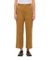 Polo Ralph Lauren High-waisted Cropped Trousers In Brown