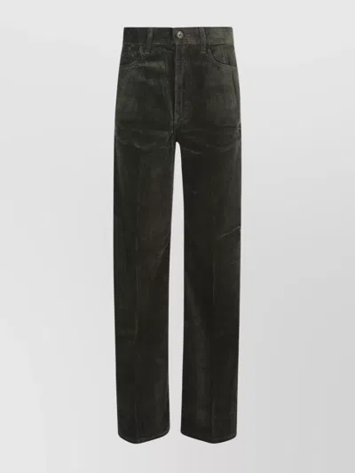 Polo Ralph Lauren Wide Leg Corduroy Trousers In Black