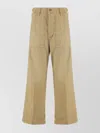 Polo Ralph Lauren Wide Leg Cotton Trousers In Neutral