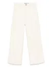 Polo Ralph Lauren Wide-leg Cotton Trousers With Concealed Fly In Neutral