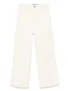 Polo Ralph Lauren Wide-leg Cotton Trousers With Concealed Fly In White