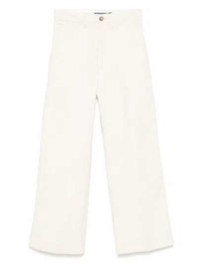 POLO RALPH LAUREN WIDE-LEG COTTON TROUSERS WITH CONCEALED FLY