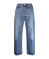 Polo Ralph Lauren Wide-leg Cropped Jeans In Blue