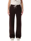 Polo Ralph Lauren Cotton-blend Jersey Wide-leg Track Pants In Burgundy