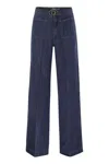Polo Ralph Lauren Wide Leg Jeans With Bell Bottoms In Navy