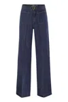 Polo Ralph Lauren Wide Leg Jeans With Bell Bottoms In Navy
