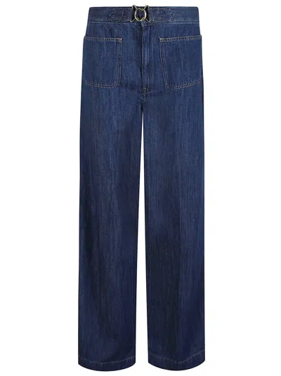 Polo Ralph Lauren Wide-leg Jeans With High Waist In Blue