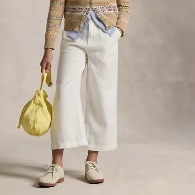 POLO RALPH LAUREN WIDE-LEG LINEN PANT