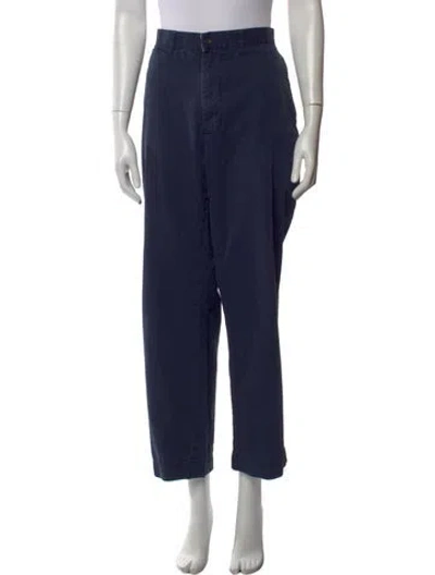 Pre-owned Polo Ralph Lauren Wide Leg Pants In Blue