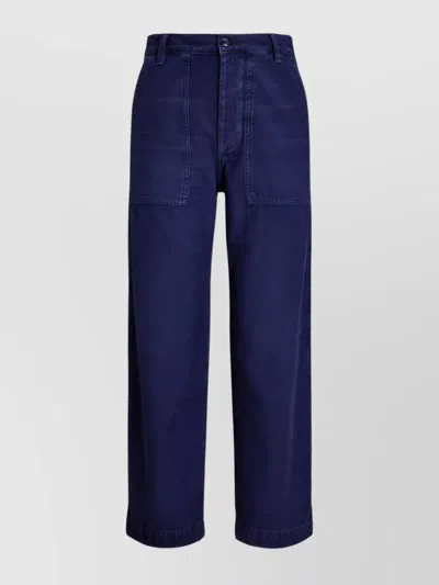 POLO RALPH LAUREN WIDE LEG TROUSERS WITH FRONT AND BACK POCKETS