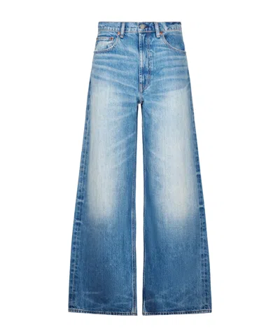 Polo Ralph Lauren Wide-leg Cotton Jeans In Blue