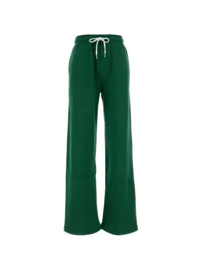 Polo Ralph Lauren Cotton Blend Joggers Casual Fit Wide Leg In Green