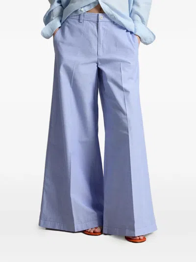 Polo Ralph Lauren Wide-leg Trousers In Blue