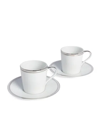 Polo Ralph Lauren Wilshire Espresso Cup And Saucer In Silver