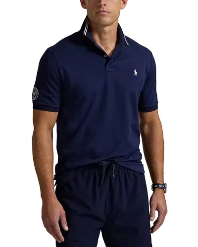 Polo Ralph Lauren Wimbledon Classic Fit Stretch Polo Shirt In Blue