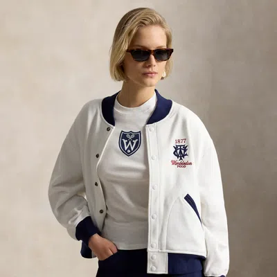 Polo Ralph Lauren Wimbledon Double-knit Jacket In White