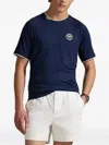 Polo Ralph Lauren X Wimbledon Jacquard Mesh T-shirt In Blue