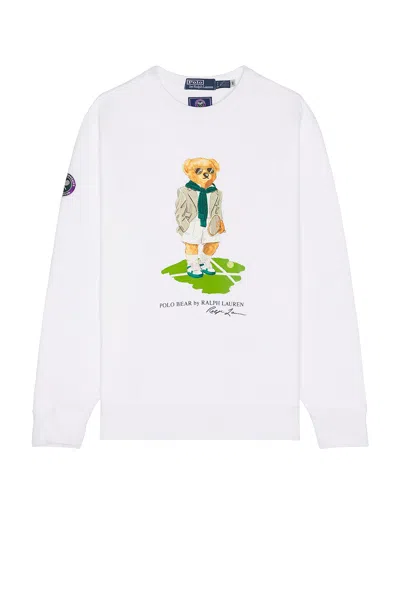 POLO RALPH LAUREN WIMBLEDON NOVELTY BEAR CREWNECK SWEATSHIRT