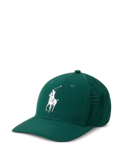 Polo Ralph Lauren Wimbledon Sports Perforated-detailing Cap In Green