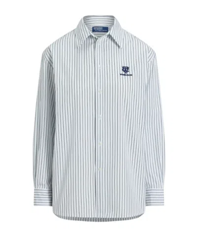Polo Ralph Lauren Wimbledon Striped Cotton Shirt In White