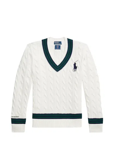 Polo Ralph Lauren Wimbledon Umpire Cricket Sweater In Multi