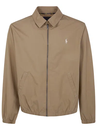 Polo Ralph Lauren Windbreacker Jacket In Brown