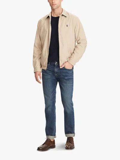 Polo Ralph Lauren Windbreaker Jacket In Khaki-uniform