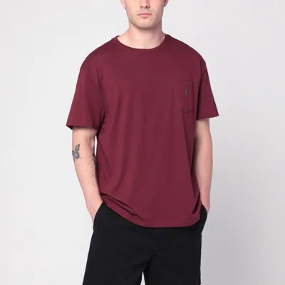 POLO RALPH LAUREN WINE RED COTTON T-SHIRT CLASSIC-FIT