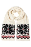 Polo Ralph Lauren Winter Snowflake Wool Scarf In Multi