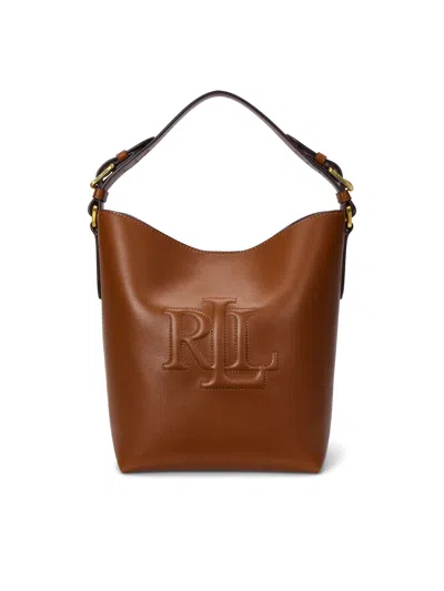 Polo Ralph Lauren Witley Md Bk Bucket Bag Medium In Tan