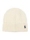 Polo Ralph Lauren Womens Cream Cable Knitted Wool And Cashmere Beanie In Neutral