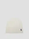 Polo Ralph Lauren Womens Cream Cable Knitted Wool And Cashmere Beanie In Neutral