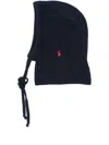 Polo Ralph Lauren Cable-knit Tie Balaclava In Blue
