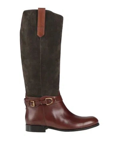 Polo Ralph Lauren Woman Boot Chocolate Brown Size 11 Calfskin