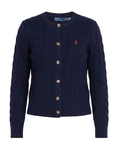 Polo Ralph Lauren Woman Cardigan Midnight Blue Size Xl Wool, Cashmere