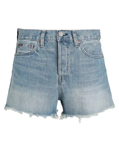 Polo Ralph Lauren Woman Denim Shorts Blue Size 29 Cotton, Recycled Cotton