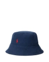 POLO RALPH LAUREN POLO RALPH LAUREN WOMAN HAT NAVY BLUE SIZE ONESIZE LINEN